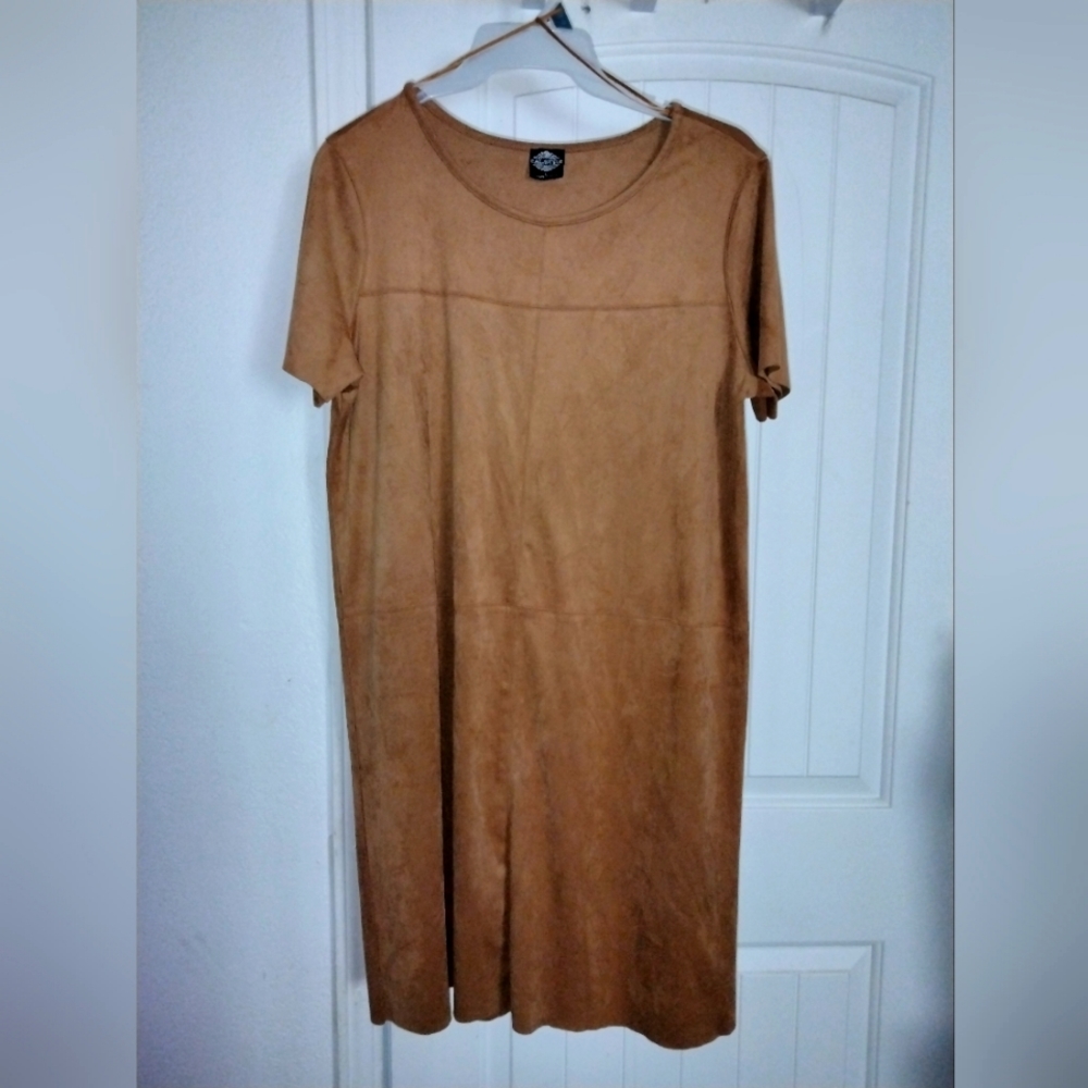 🤎Faux suede brown dress